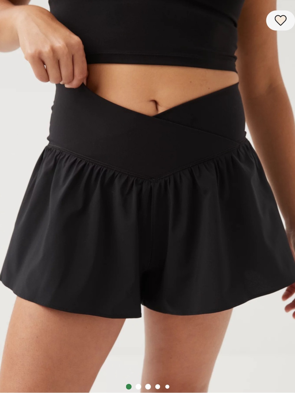 Aerie OFFLINE Real Me Crossover Flowy Shorts Black